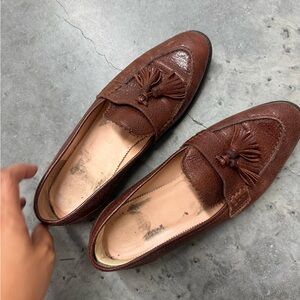 J. Crew Chestnut Leather Tassel Loafers